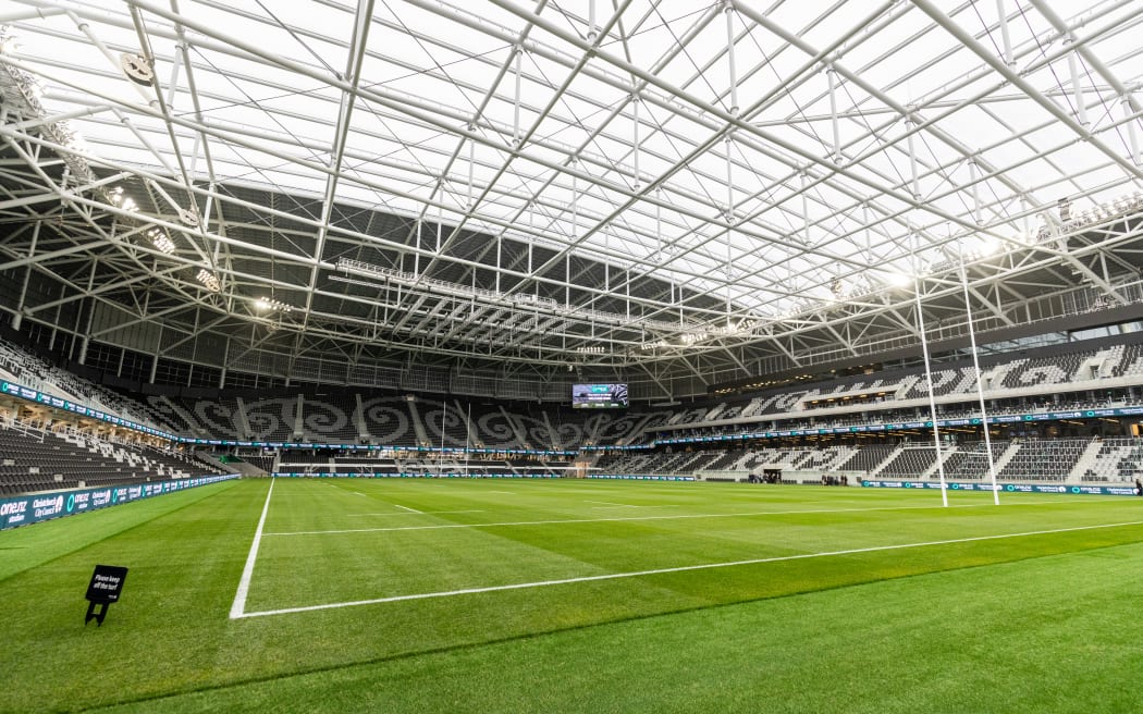 Interior view of the completed Te Kaha stadium