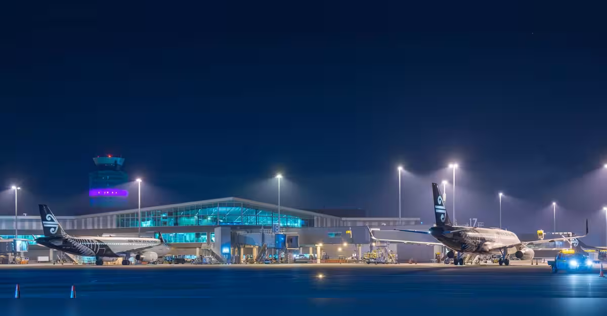 Christchurch Airport terminal and transport area