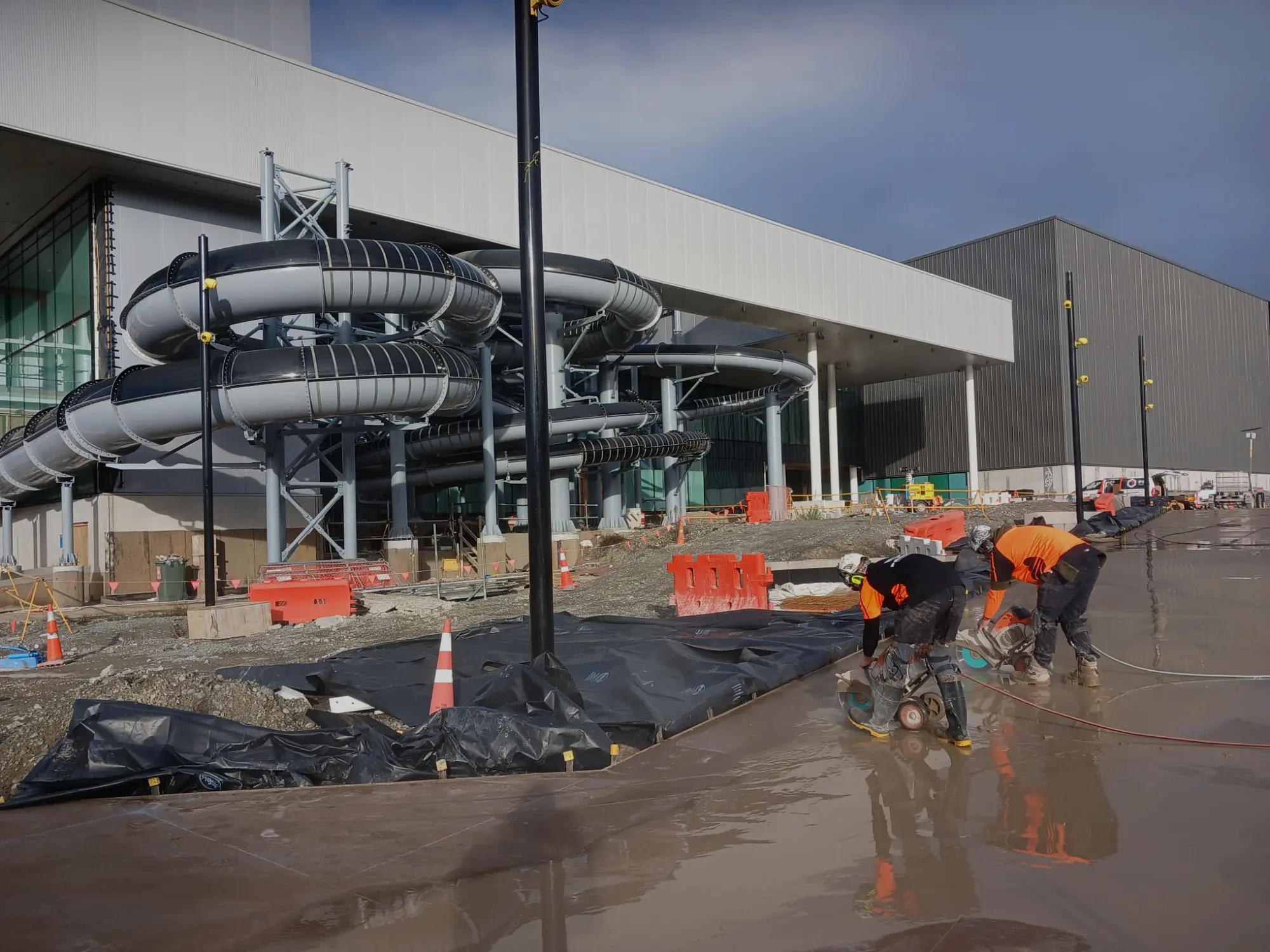 Large commercial concrete cutting project