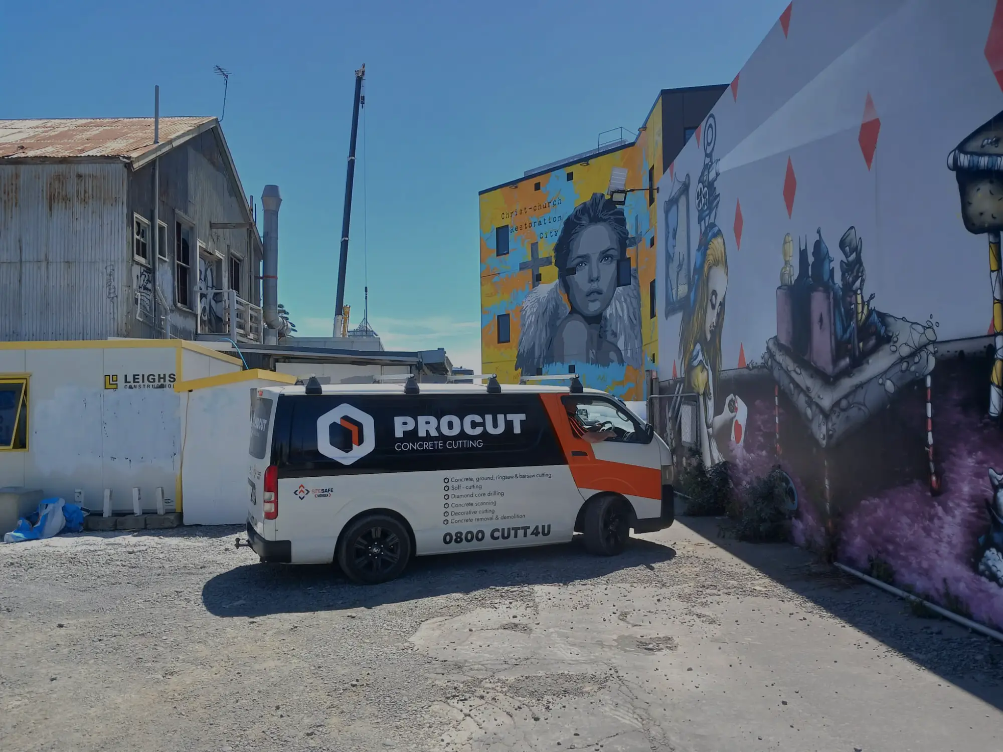ProCut van at a concrete cutting job